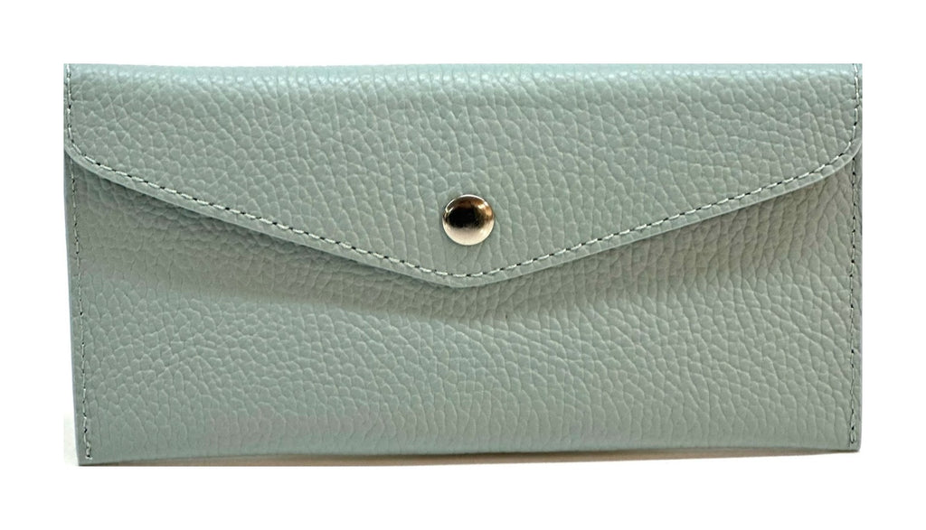 HE412 Pale Aqua Grey Large Envelope Wallet
