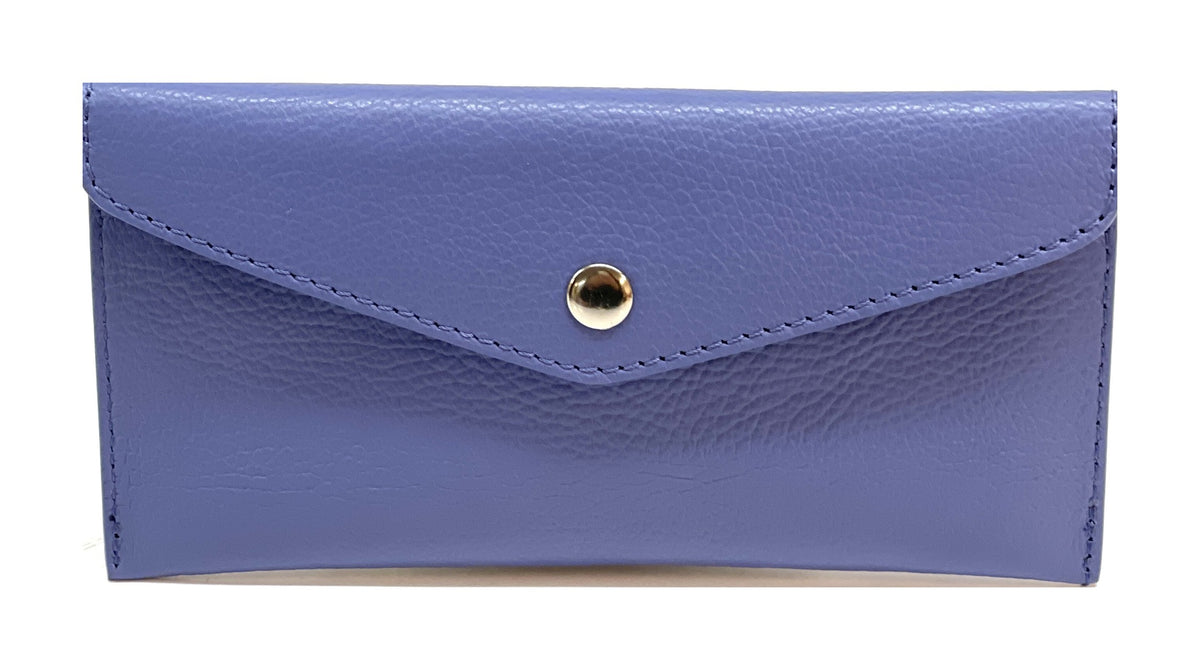 HE414 Periwinkle Large Leather Envelope Wallet