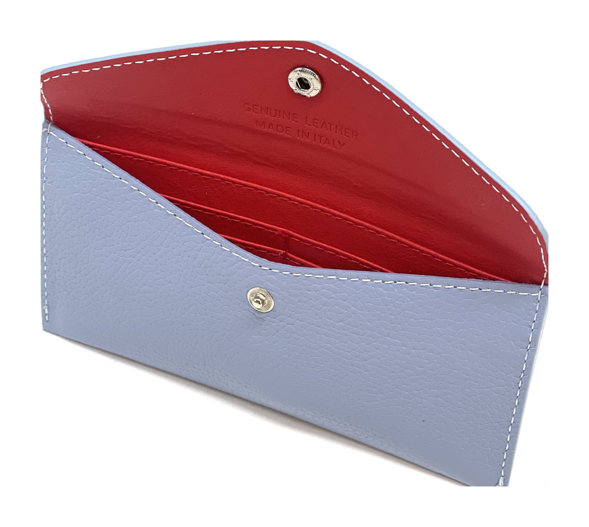 HE420 Baby Blue Large Leather Envelope Wallet