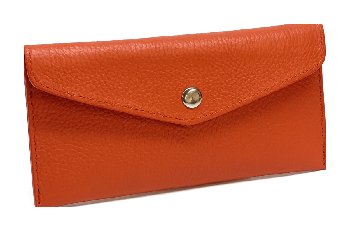 HE428 Papaya Orange Large Envelope Wallet