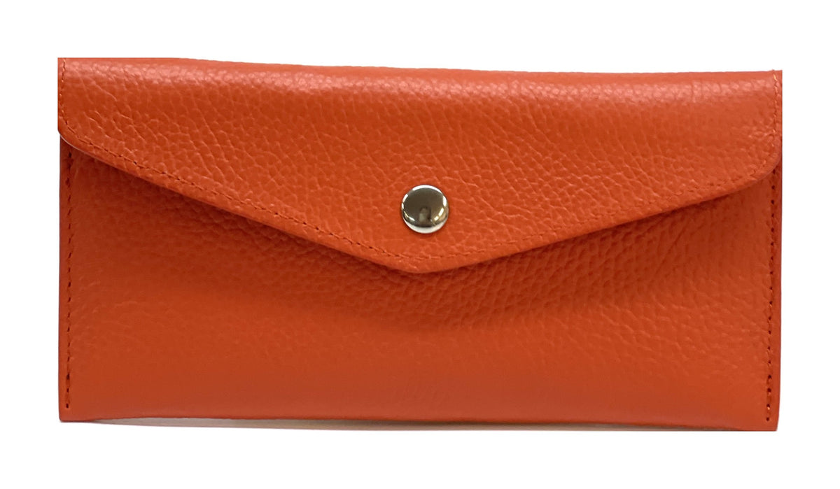 HE428 Papaya Orange Large Envelope Wallet