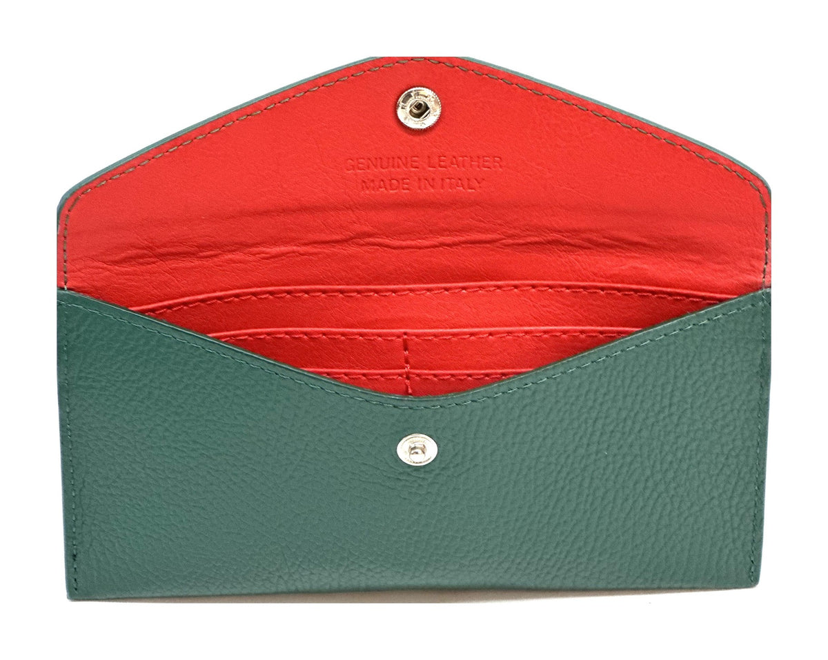 HE431 Peacock Green Large Envelope Wallet