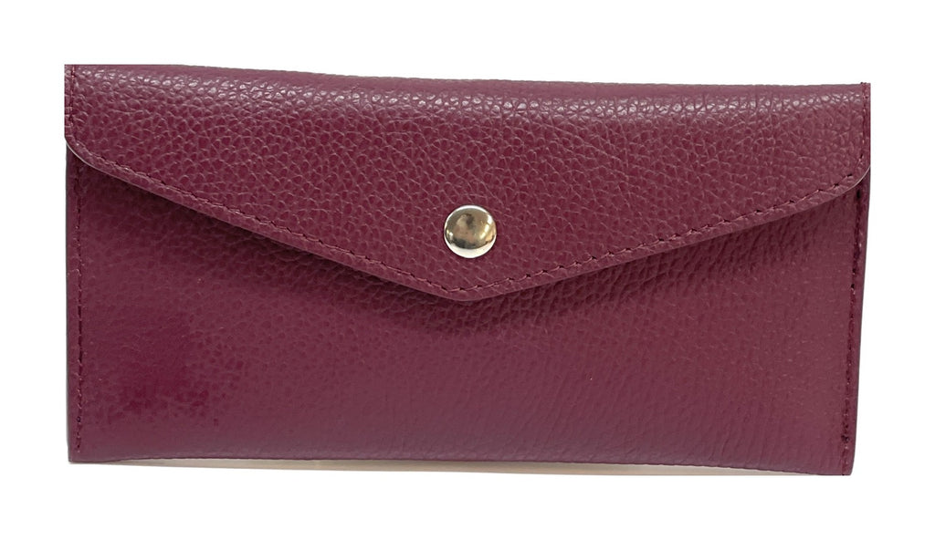 HE433 Plum Large Envelope Wallet