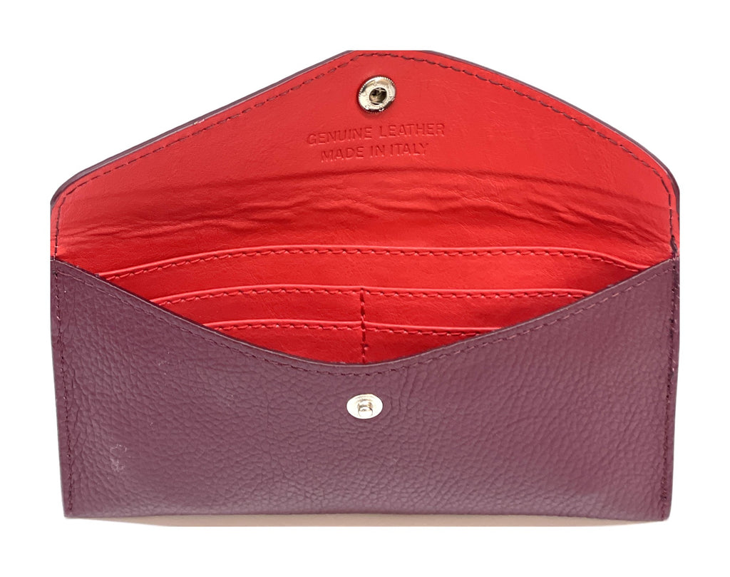 HE433 Plum Large Envelope Wallet