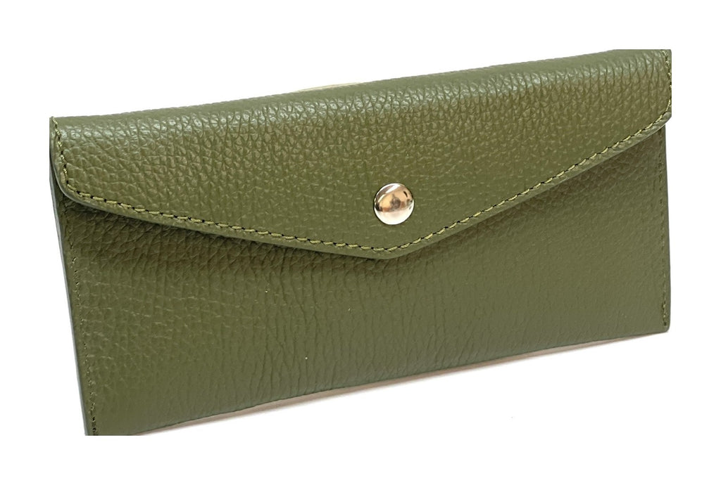 HE434 Olive Green Large Envelope Wallet