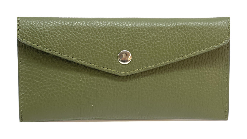 HE434 Olive Green Large Envelope Wallet