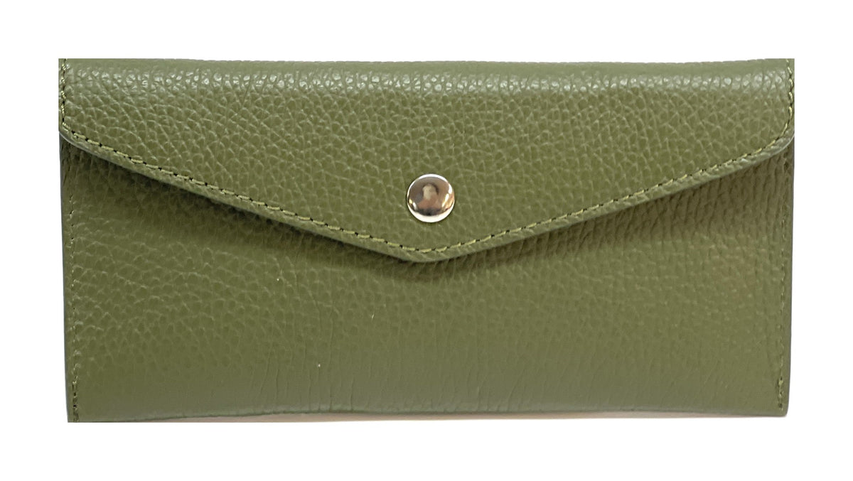 HE434 Olive Green Large Envelope Wallet