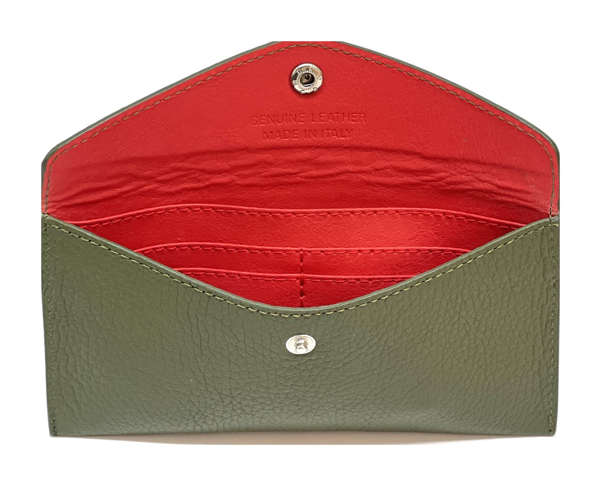 HE434 Olive Green Large Envelope Wallet