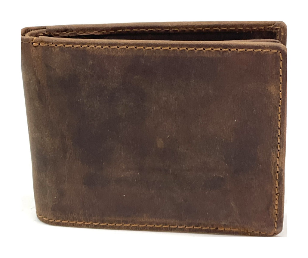 HE445 Brown Vintage Bifold Wallet
