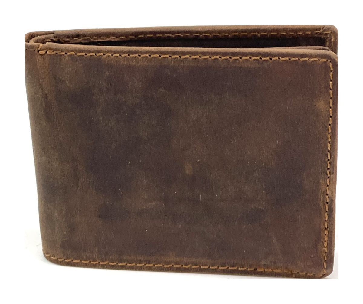 HE445 Brown Vintage Bifold Wallet