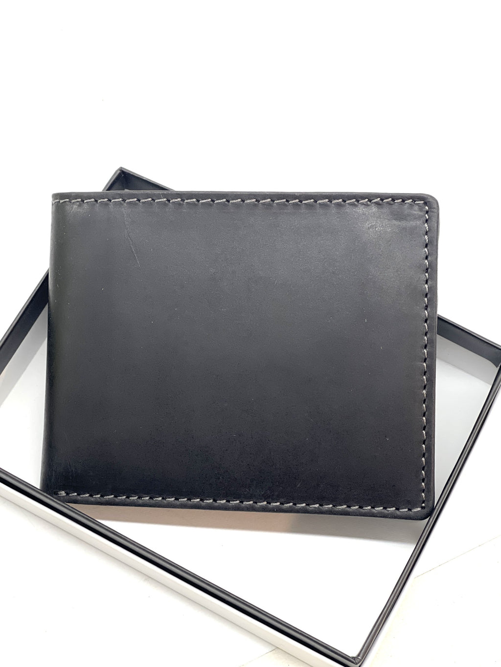 HE446 Black Vintage Bifold Wallet