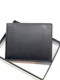 HE446 Black Vintage Bifold Wallet