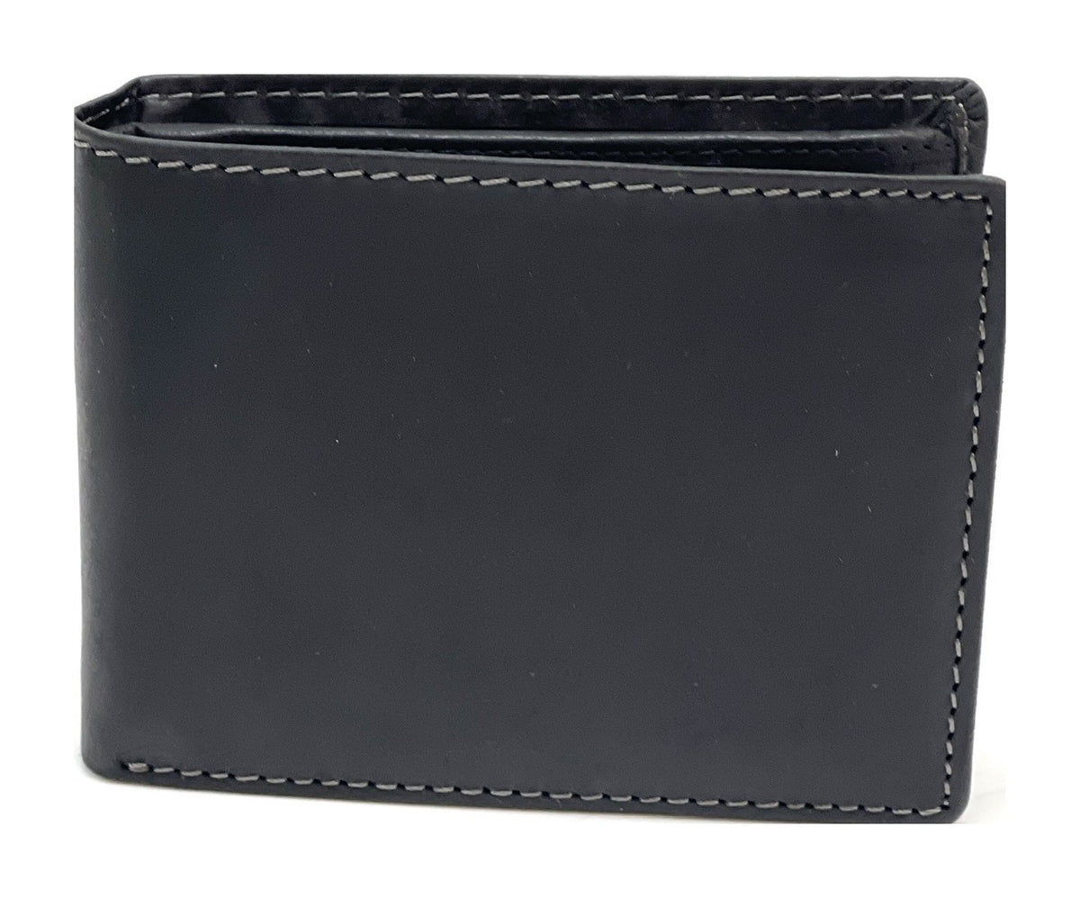 HE446 Black Vintage Bifold Wallet