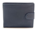 HE447 Navy Snap Tab Bifold Wallet