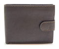 HE451 Dark Brown Snap Tab Bifold Wallet