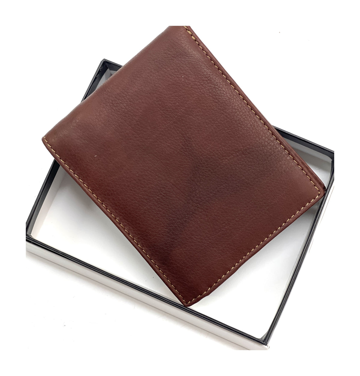 HE454 Chestnut Brown Card Case Bifold Wallet