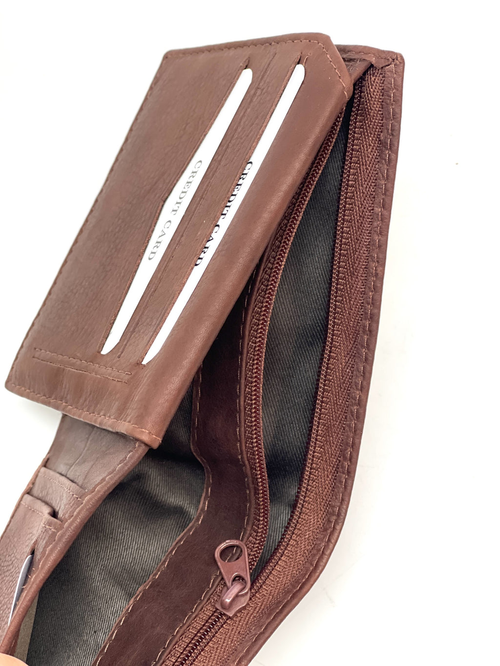 HE454 Chestnut Brown Card Case Bifold Wallet