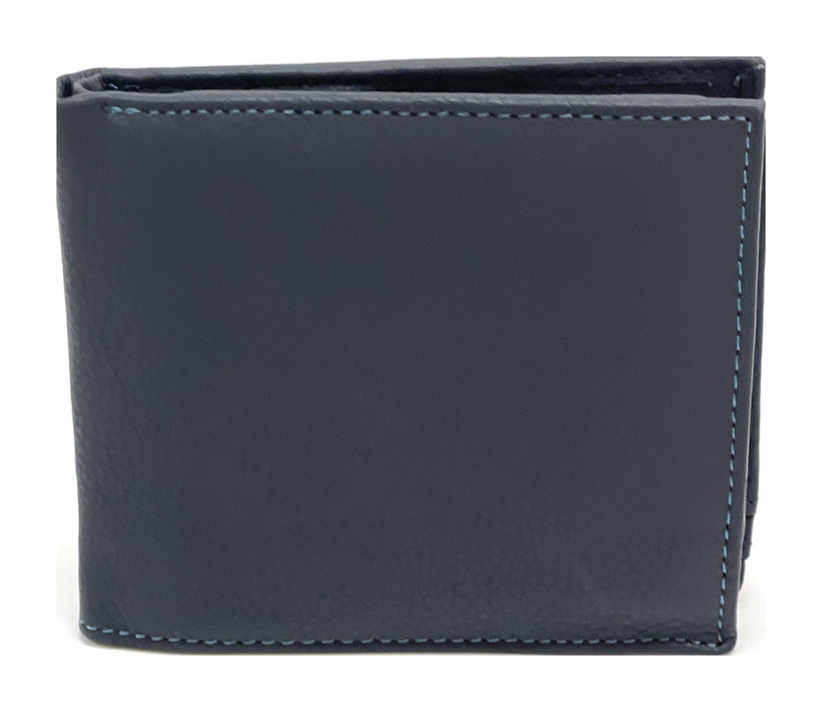 HE457 Navy Coin Flap Bifold Wallet