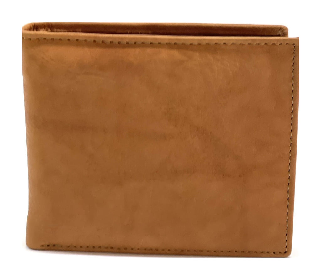 HE458 Tan Coin Flap Bifold Wallet
