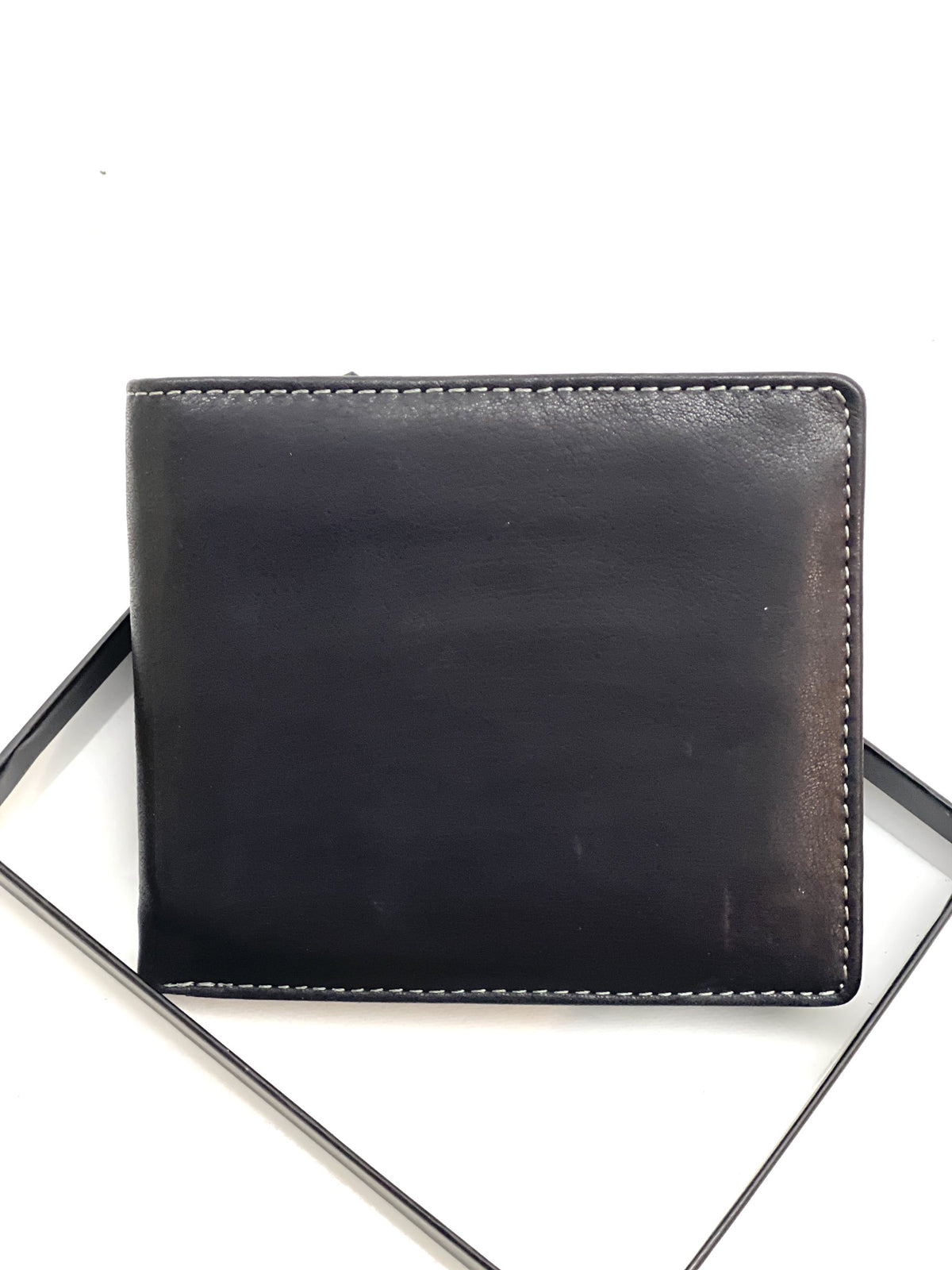 HE460 Black Coin Flap Bifold Wallet