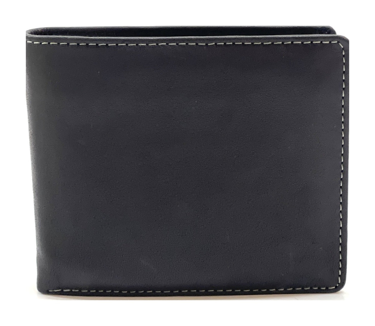 HE460 Black Coin Flap Bifold Wallet