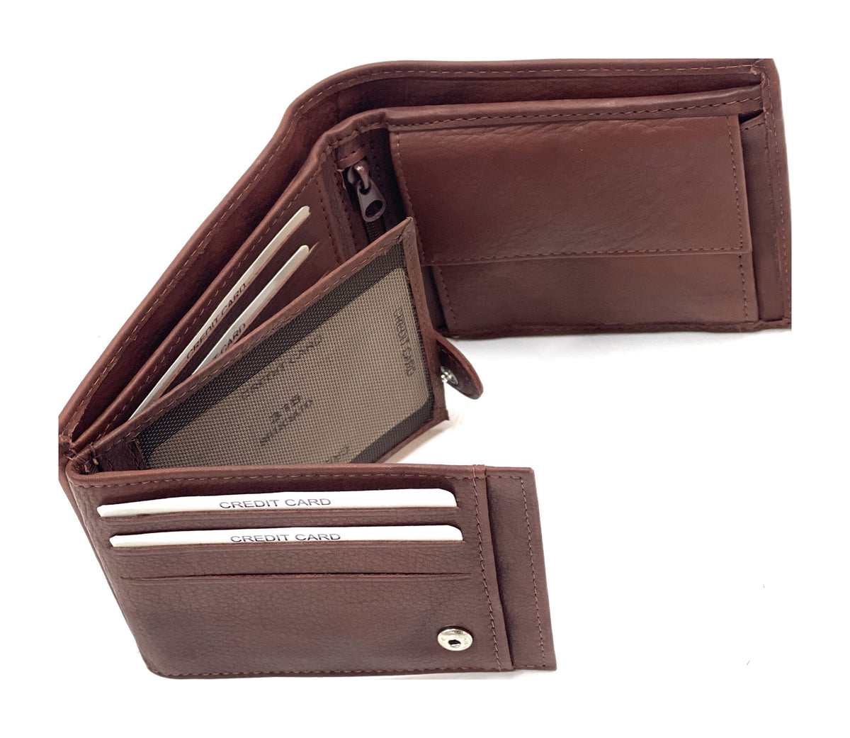 HE462 Chestnut Brown Washed Bifold Wallet