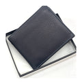 HE464 Navy Pebbled Leather Bifold Wallet