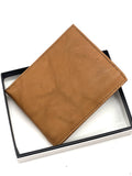 HE466 Tan Pebbled Leather Bifold Wallet