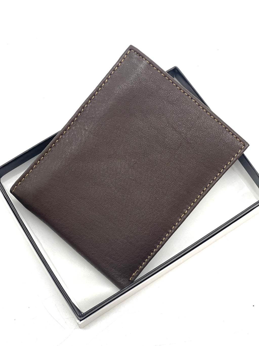 HE468 Dark Brown Pebbled Bifold Wallet