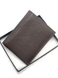 HE468 Dark Brown Pebbled Bifold Wallet