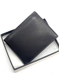 HE469 Black Pebbled Leather Bifold Wallet