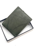 HE471 Olive Green Flip ID Bifold Wallet