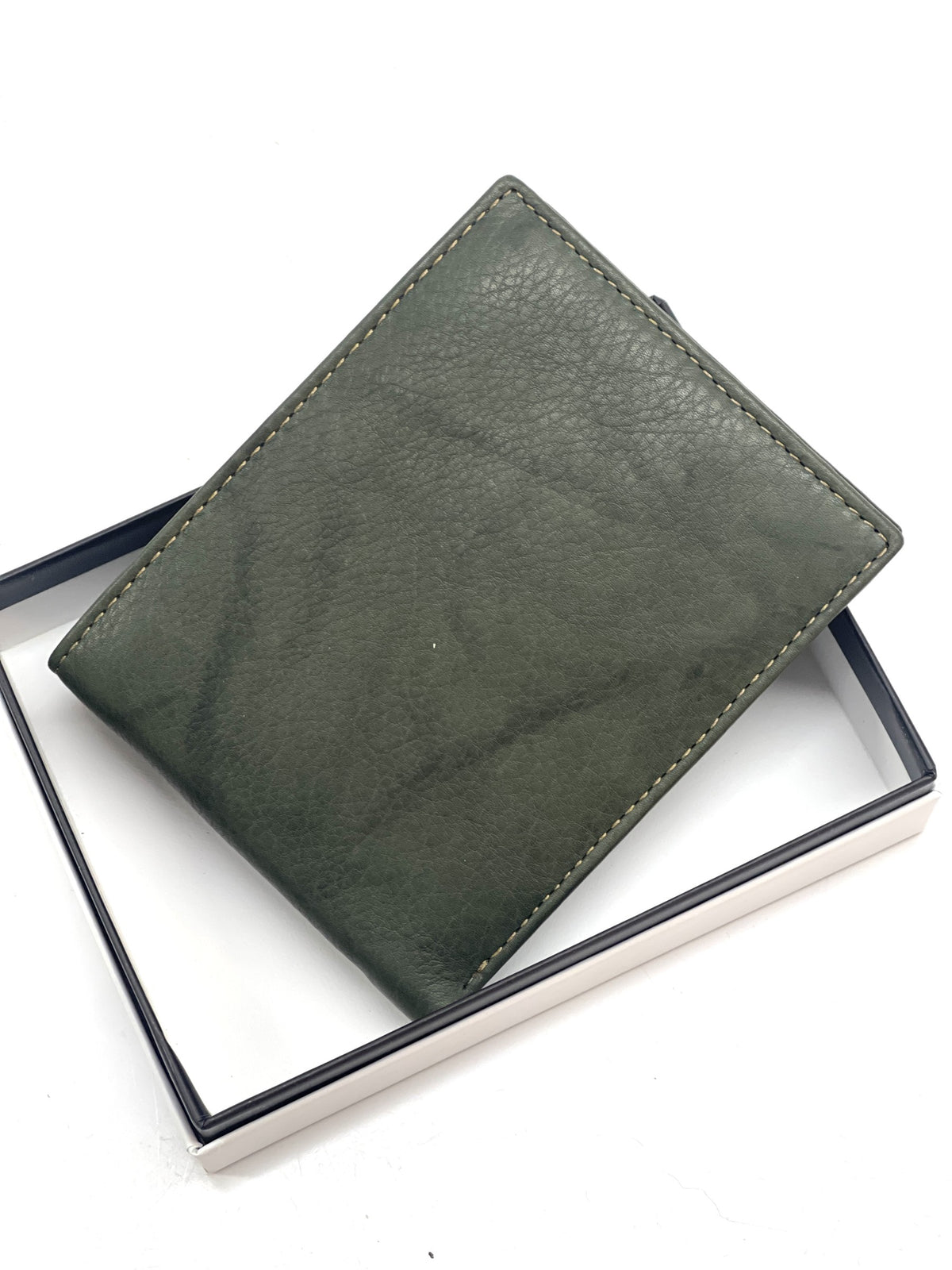 HE471 Olive Green Flip ID Bifold Wallet