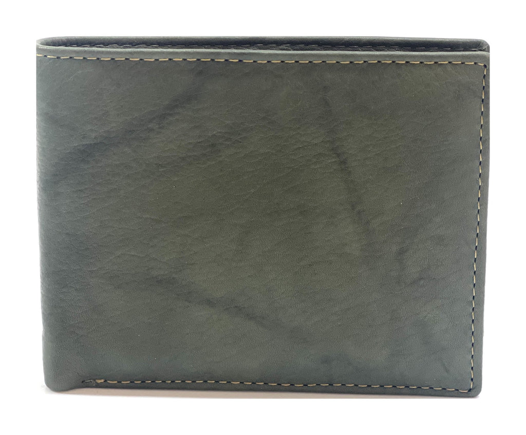 HE471 Olive Green Flip ID Bifold Wallet