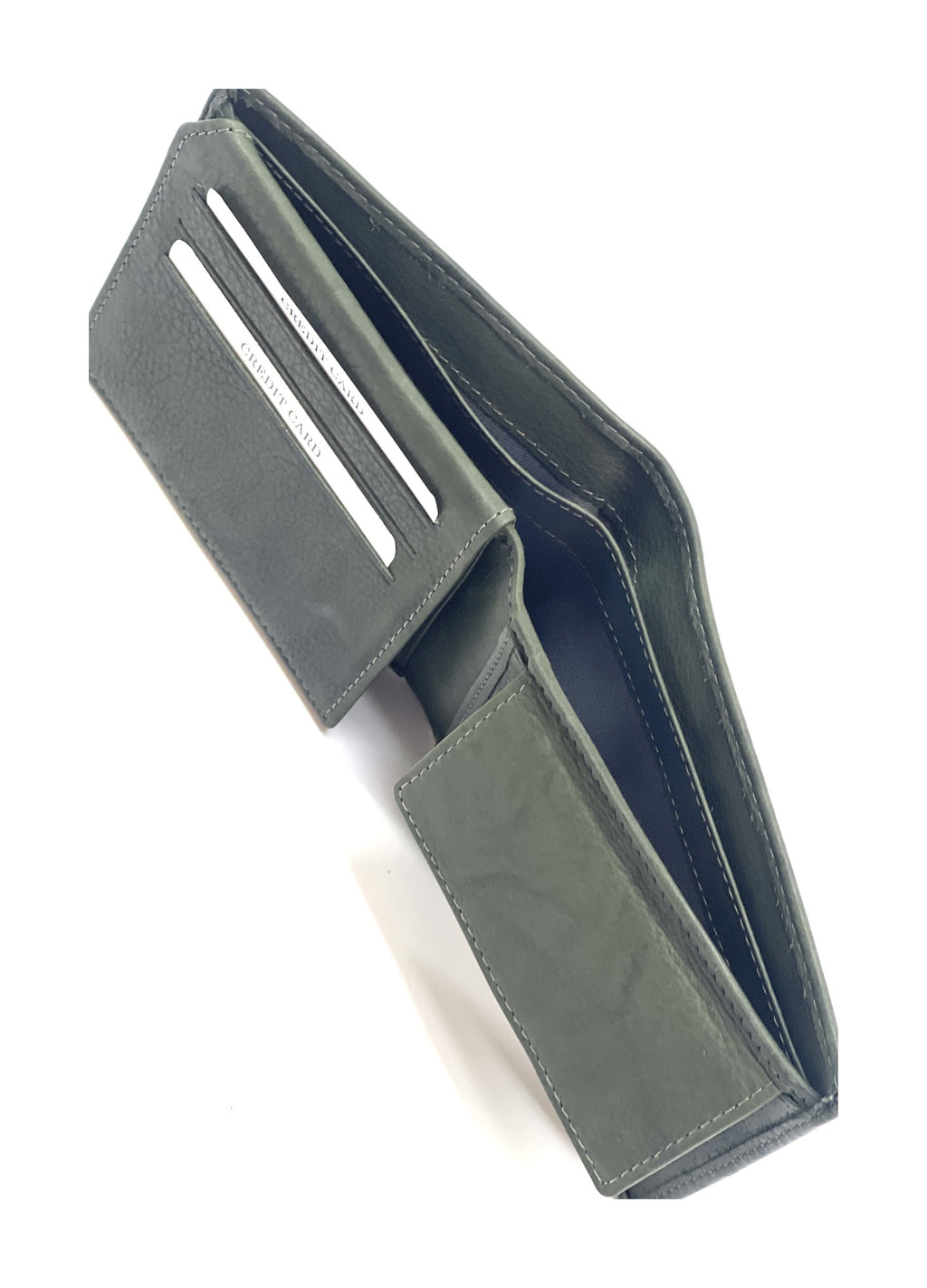 HE471 Olive Green Flip ID Bifold Wallet