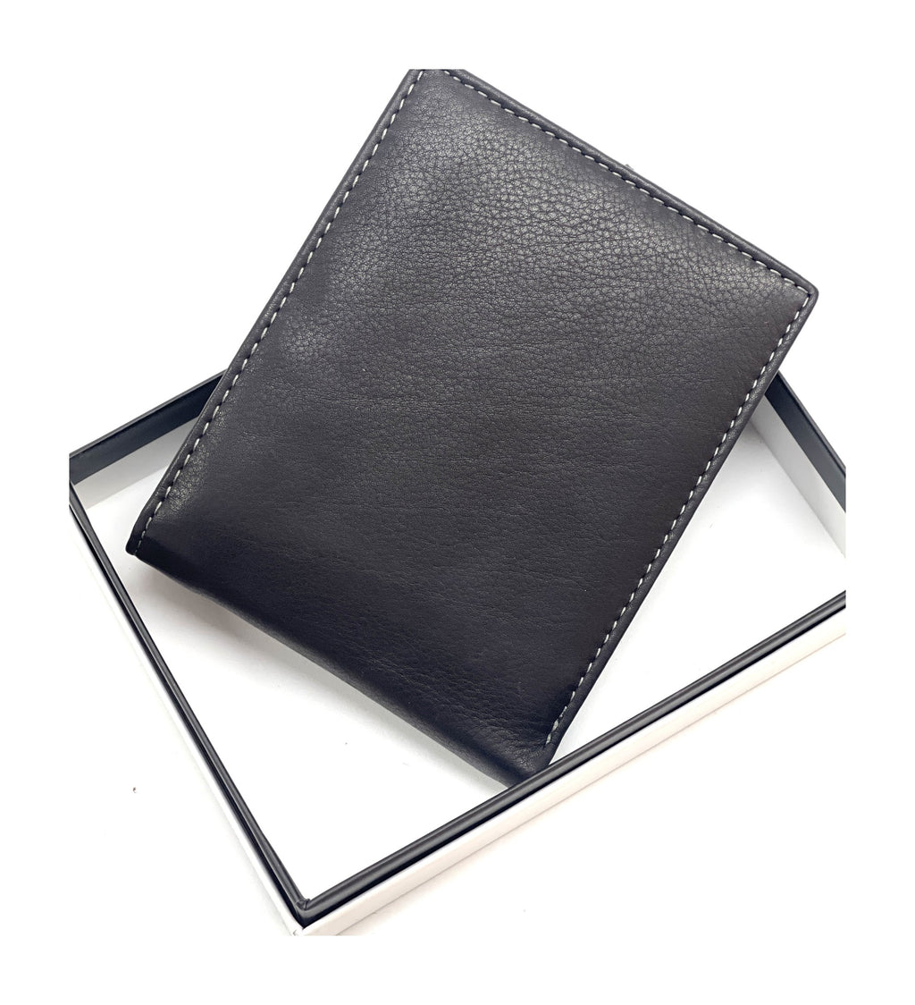 HE473 Black Flip ID Bifold Wallet
