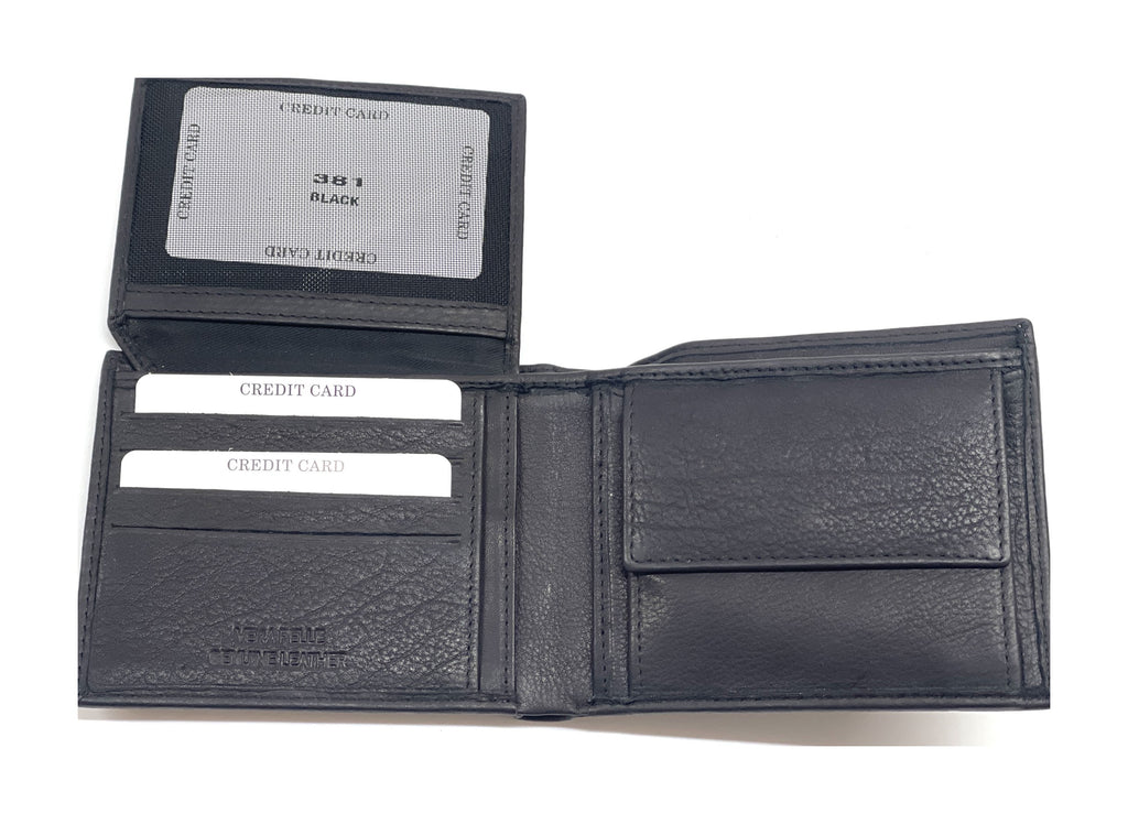 HE473 Black Flip ID Bifold Wallet