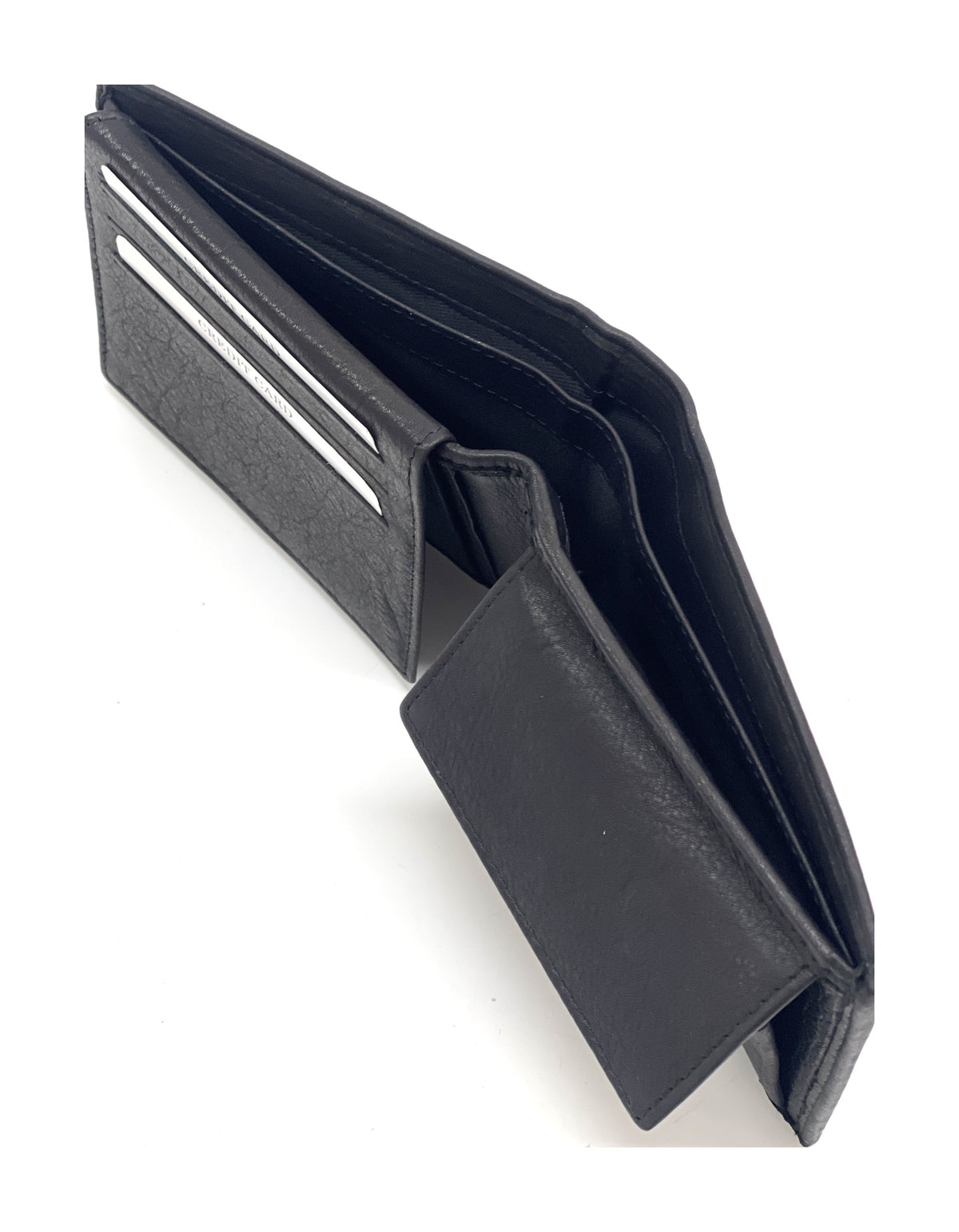 HE473 Black Flip ID Bifold Wallet