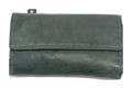 HE475 Forest Green Washed Continental Wallet