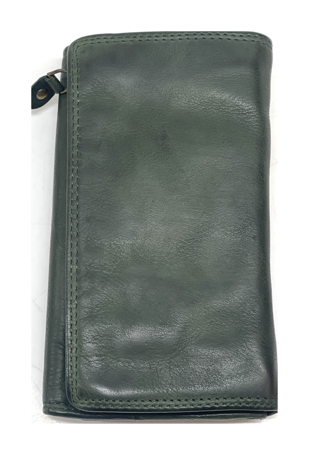 HE475 Forest Green Washed Continental Wallet