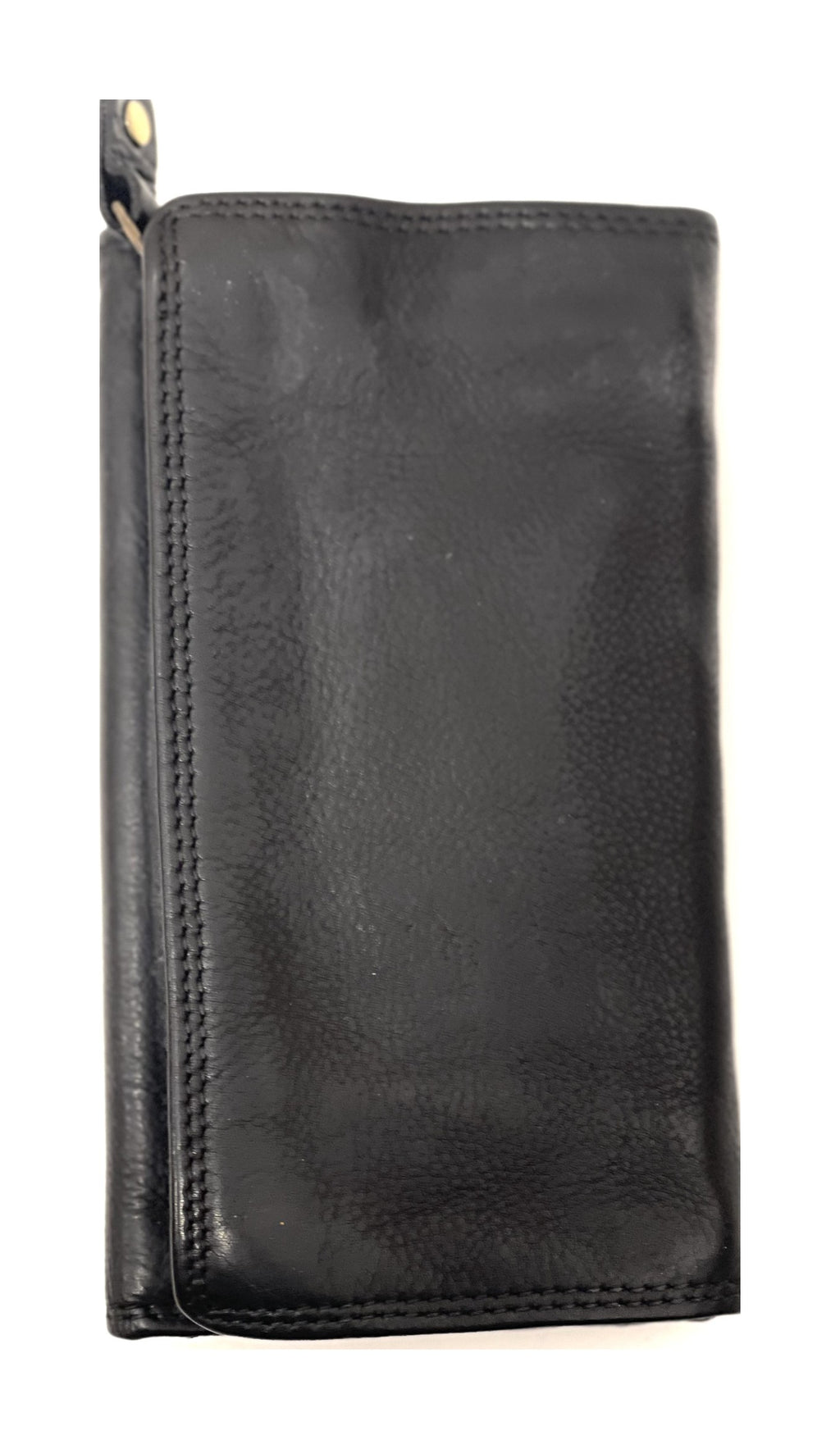 HE478 Black Washed Continental Wallet