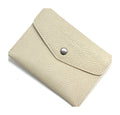 HE481 Cream Small Leather Envelope Wallet