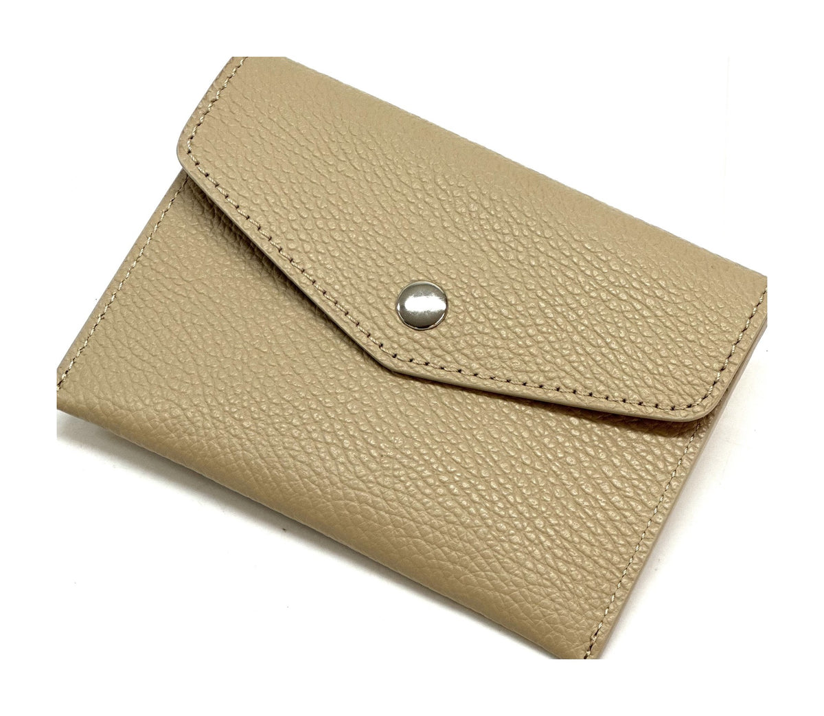 HE484 Light Taupe Small Leather Envelope Wallet