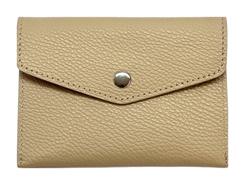 HE484 Light Taupe Small Leather Envelope Wallet