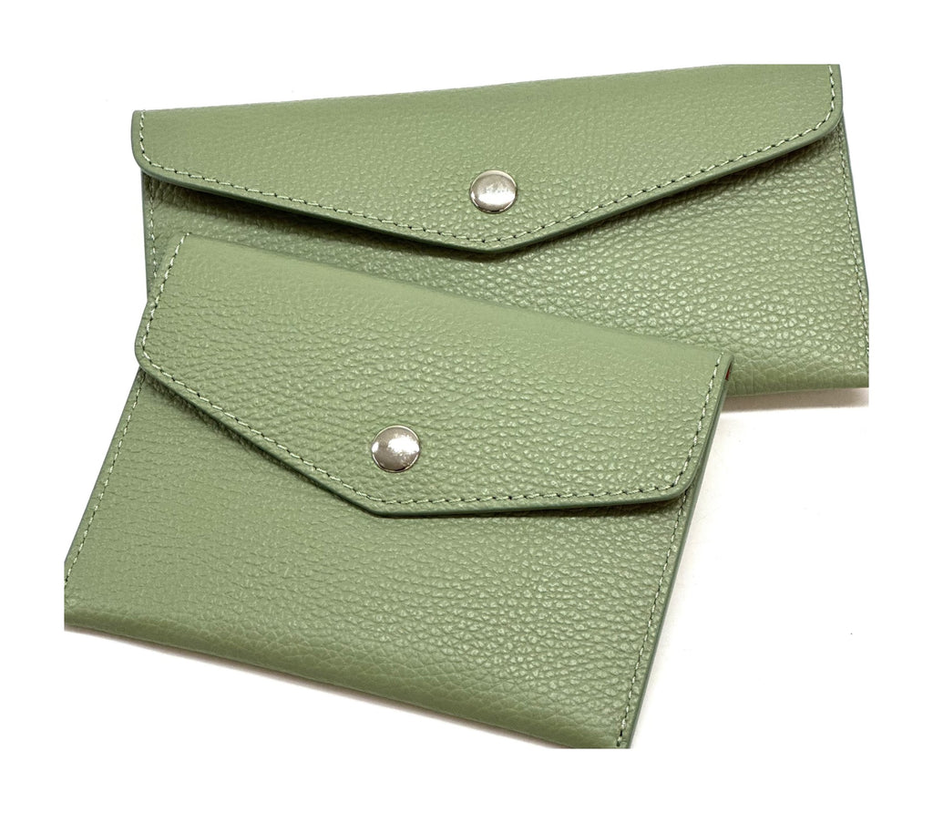 HE490 Sage Green Small Envelope Wallet