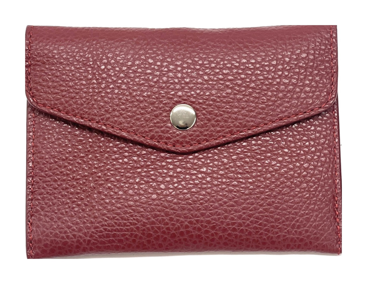 HE503 Burgundy Red Small Envelope Wallet