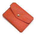 HE504 Coral Orange Small Leather Envelope Wallet