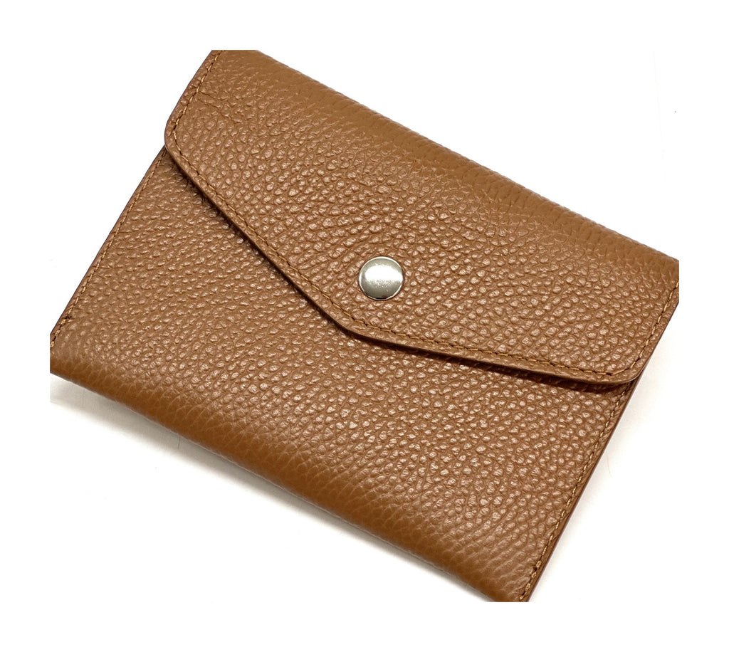 HE508 Cognac Small Leather Envelope Wallet