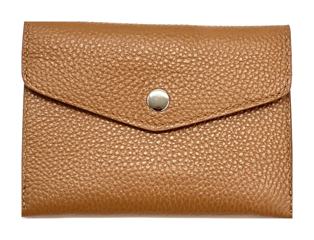 HE508 Cognac Small Leather Envelope Wallet