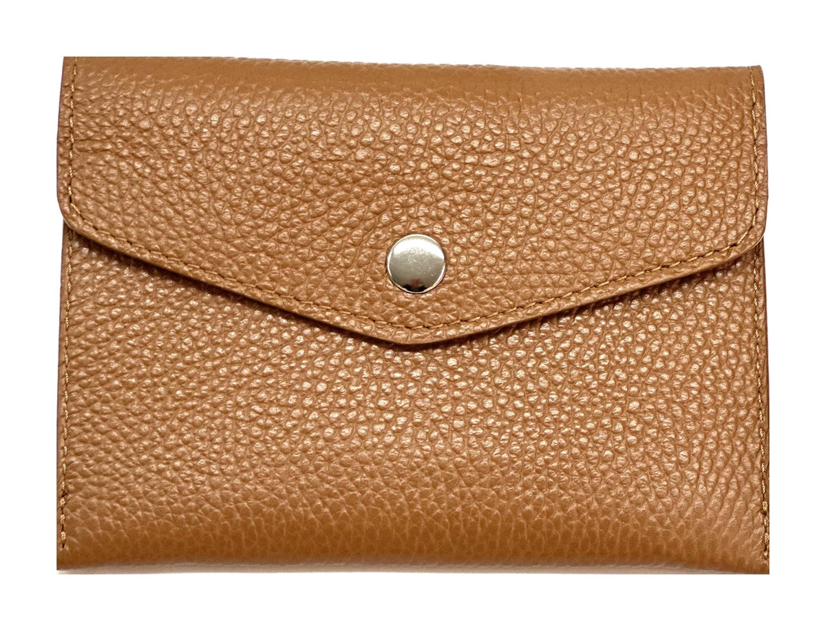 HE508 Cognac Small Leather Envelope Wallet